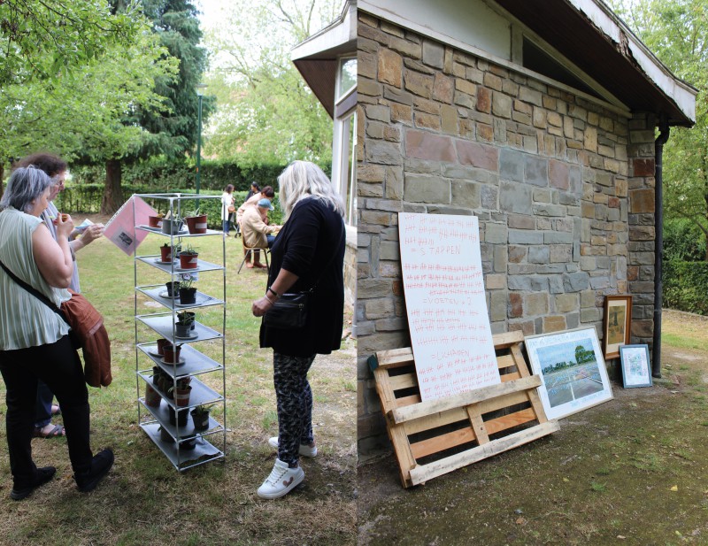 tentoonstelling rond het paviljoen